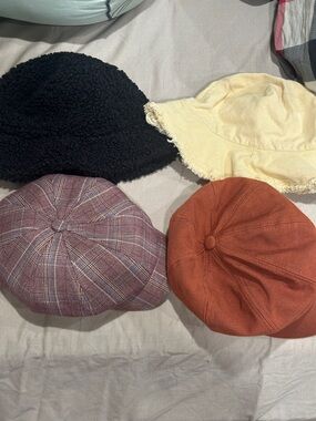 4 Cute Hats – Bucket Hat / Beret / Newsboy Cap